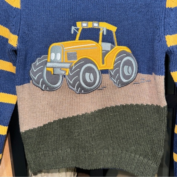 MINISTRY OF RASCALS Toddler Boys Embroidered Sweater construction monster truck - Picture 2 of 5